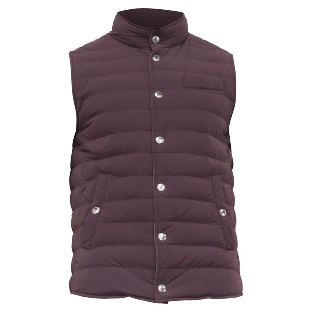 Brunello Cucinelli Puffer Vest in Brown Polyamide